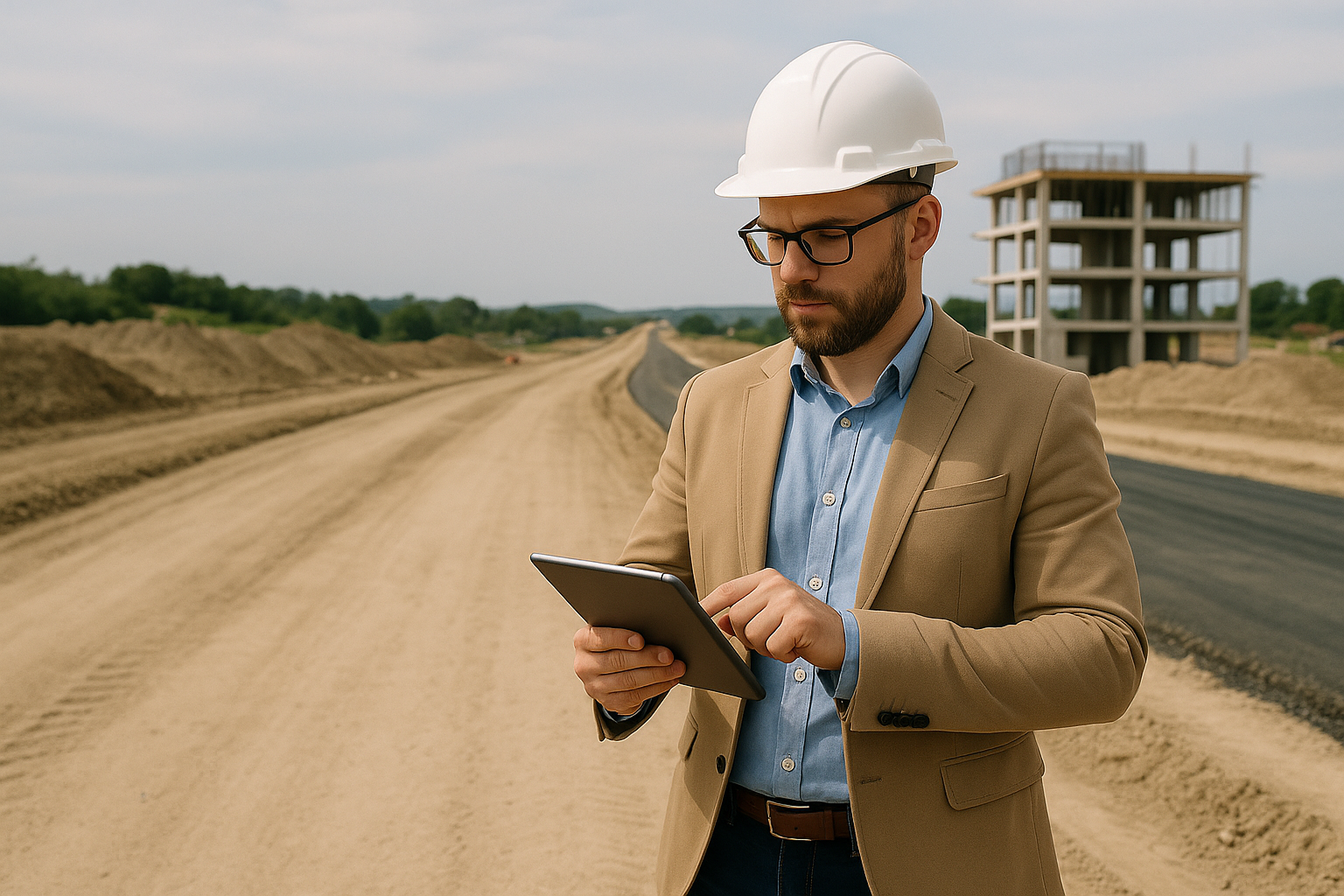 Slider block, Buyer Company representative at construction site