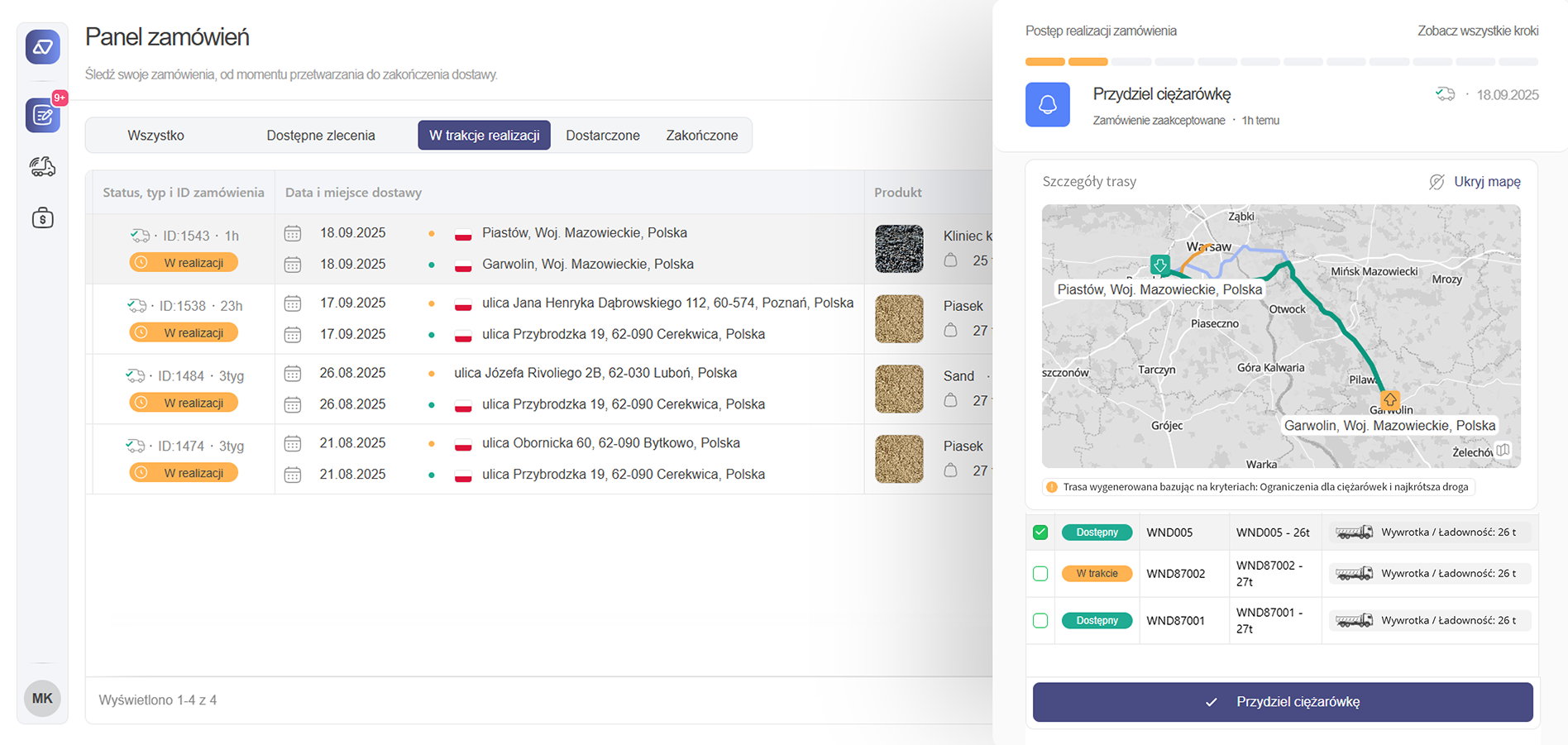 Akceptuj i zarządzaj zleceniami — ilustracja (krok 2)